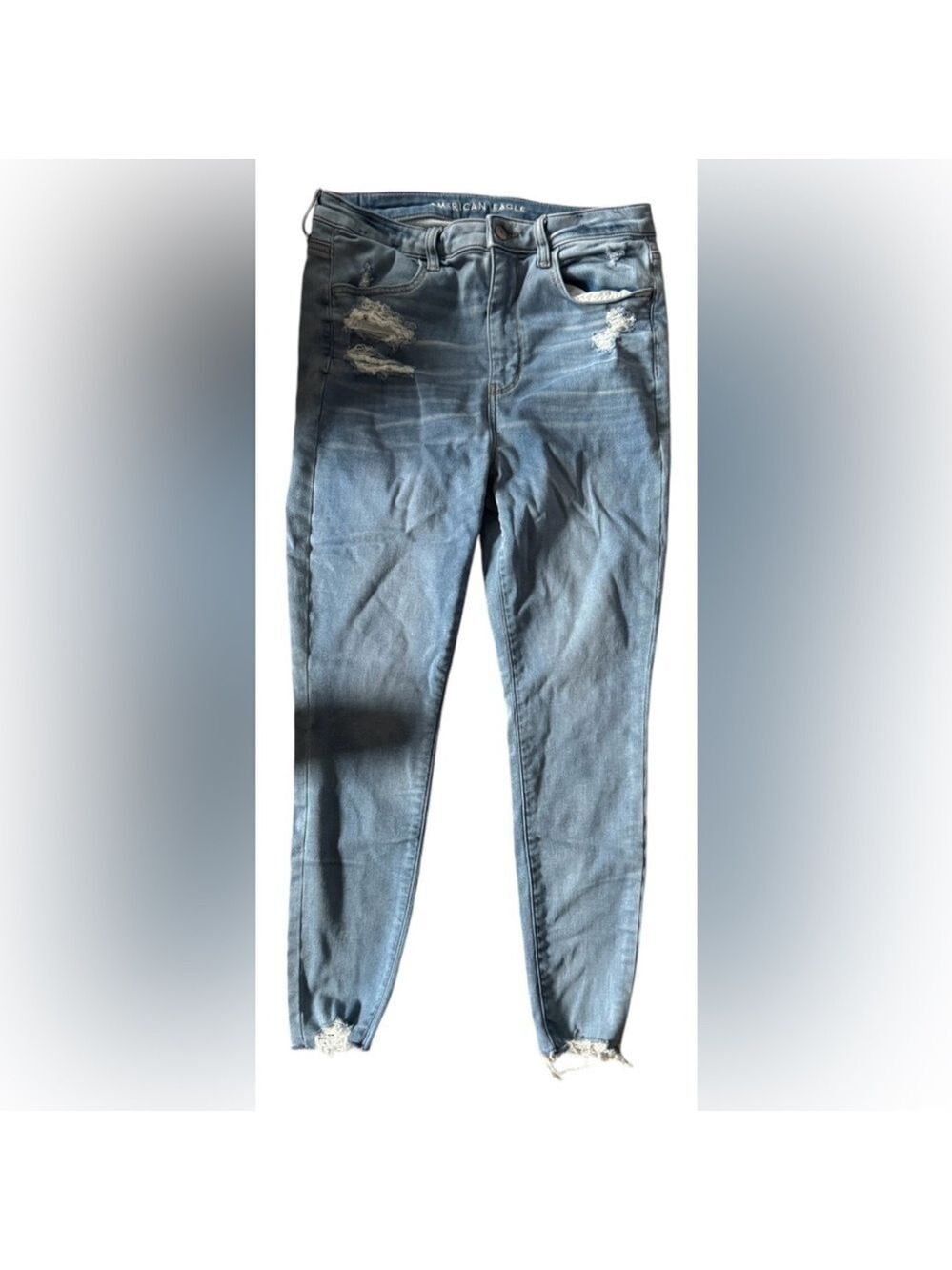 American Eagle women’s size 12 ripped jeans - Picture 2 of 8